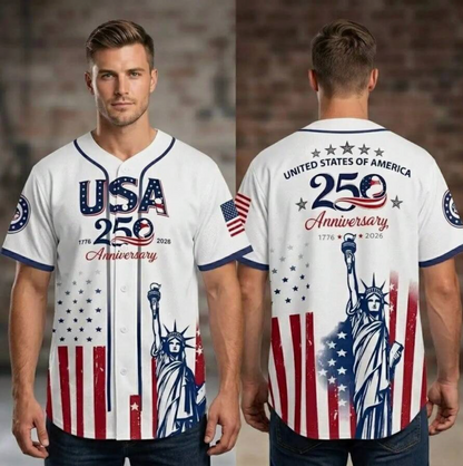 USA 250 Years Anniversary Baseball Jersey