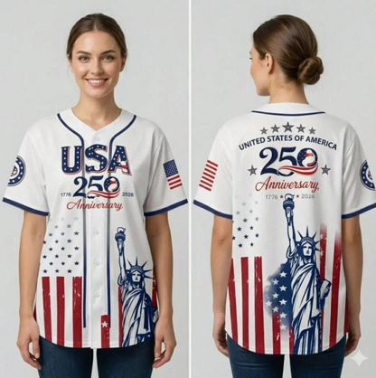 USA 250 Years Anniversary Baseball Jersey
